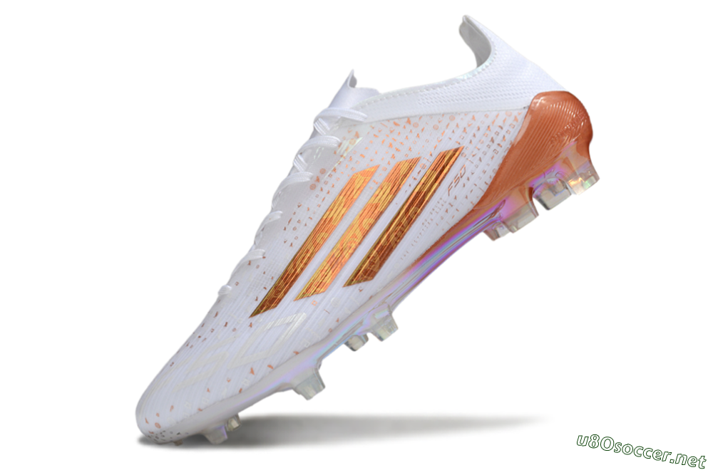 Men's Adidas F50 Pro FG Football Boots - White/Pearl White/Flame Orange 5