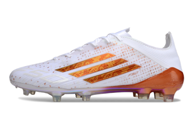 Men's Adidas F50 Pro FG Football Boots - White/Pearl White/Flame Orange