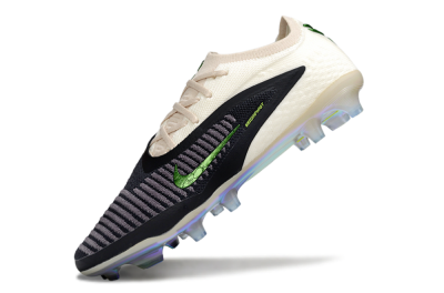 Men's Nike Phantom 6 Low Elite FG Football Boots - Black/Electric Green/Champagne