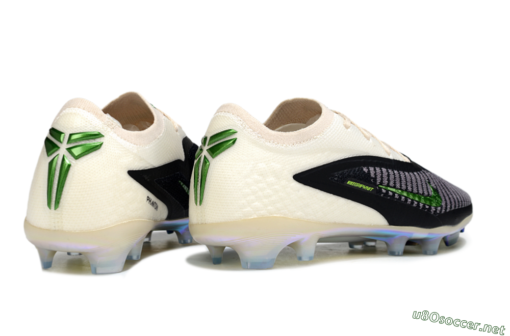Men's Nike Phantom 6 Low Elite FG Football Boots - Black/Electric Green/Champagne 6