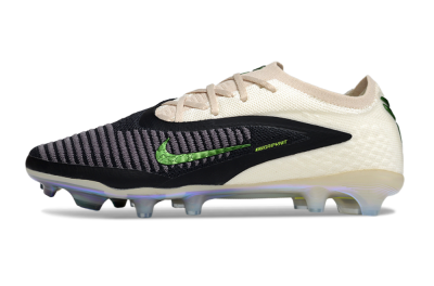 Men's Nike Phantom 6 Low Elite FG Football Boots - Black/Electric Green/Champagne