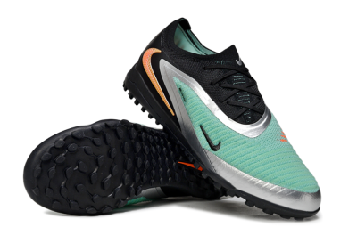 Unisex Nike Phantom 6 Low Elite TF Football Shoes - Green/Aqua Mist/Orange Blaze