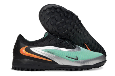 Unisex Nike Phantom 6 Low Elite TF Football Shoes - Green/Aqua Mist/Orange Blaze
