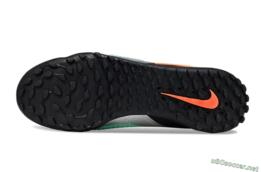 Unisex Nike Phantom 6 Low Elite TF Football Shoes - Green/Aqua Mist/Orange Blaze 6