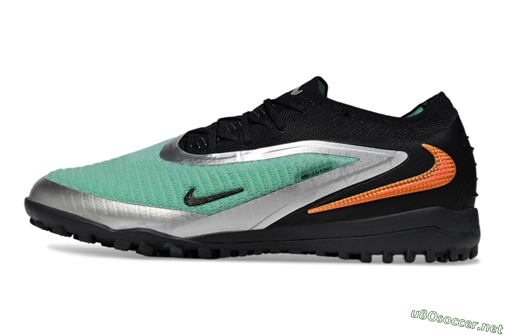 Unisex Nike Phantom 6 Low Elite TF Football Shoes - Green/Aqua Mist/Orange Blaze 0