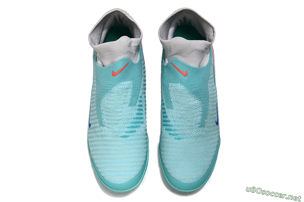 Unisex Nike Phantom 6 Elite High TF Football Shoes - Aqua/Bright Aqua/Coral Burst 4