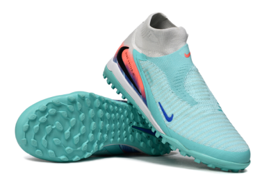 Unisex Nike Phantom 6 Elite High TF Football Shoes - Aqua/Bright Aqua/Coral Burst