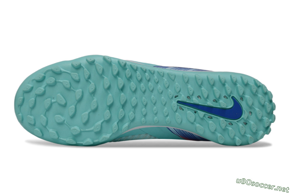 Unisex Nike Phantom 6 Elite High TF Football Shoes - Aqua/Bright Aqua/Coral Burst 6