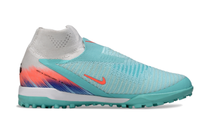 Unisex Nike Phantom 6 Elite High TF Football Shoes - Aqua/Bright Aqua/Coral Burst