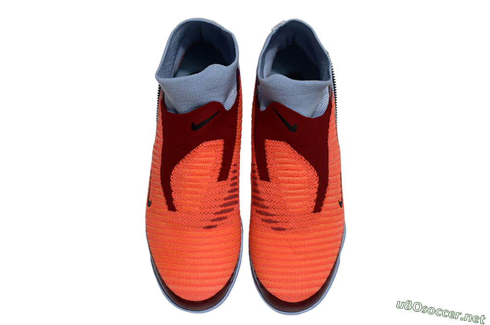 Unisex Nike Phantom 6 Elite High TF Football Shoes - Orange/Crimson Red/Blue Ice 4