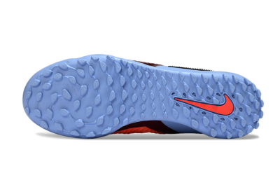 Unisex Nike Phantom 6 Elite High TF Football Shoes - Orange/Crimson Red/Blue Ice