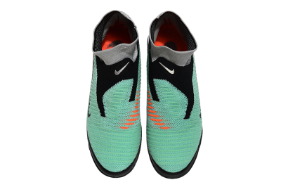 Unisex Nike Phantom 6 Elite High TF Football Shoes - Mint/Coral Orange/Silver Grey