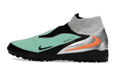 Unisex Nike Phantom 6 Elite High TF Football Shoes - Mint/Coral Orange/Silver Grey
