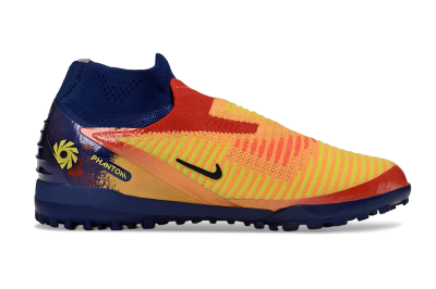 Unisex Nike Phantom 6 Elite High TF Football Shoes - Orange/Fiery Orange/Deep Blue