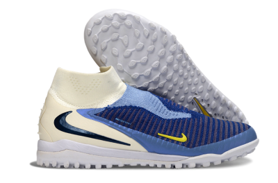 Unisex Nike Phantom 6 Elite High TF Football Shoes - Blue/Light Blue/Navy Blue