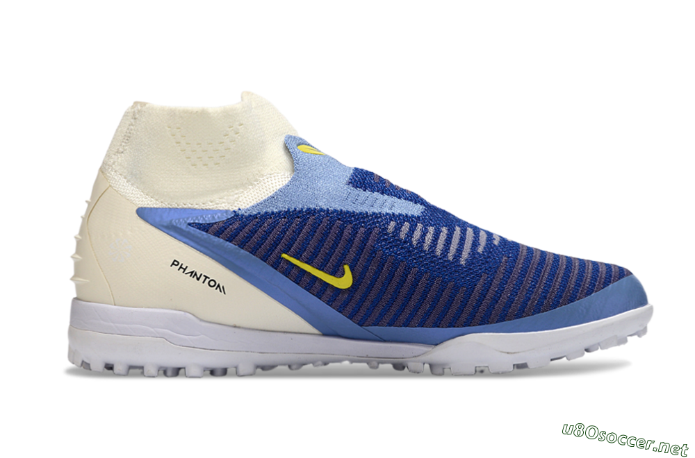 Unisex Nike Phantom 6 Elite High TF Football Shoes - Blue/Light Blue/Navy Blue 7
