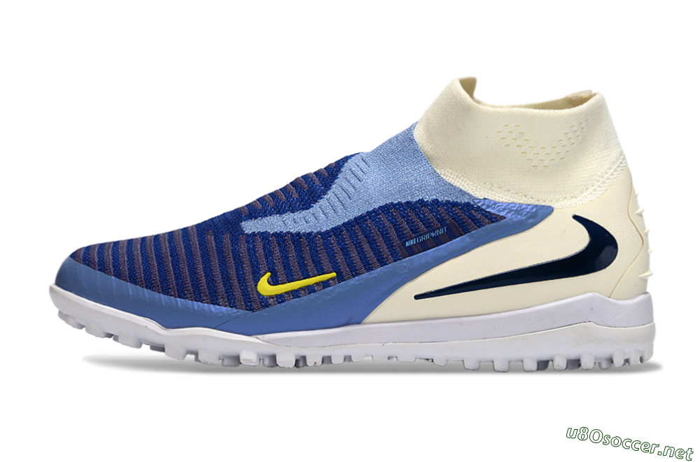 Unisex Nike Phantom 6 Elite High TF Football Shoes - Blue/Light Blue/Navy Blue 0