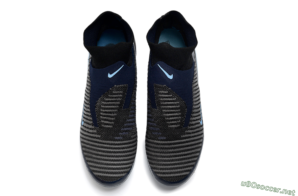 Unisex Nike Phantom 6 Elite High AG Football Boots - Navy/Midnight Blue/Icy Blue 4