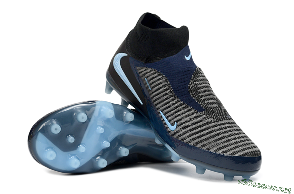 Unisex Nike Phantom 6 Elite High AG Football Boots - Navy/Midnight Blue/Icy Blue 3