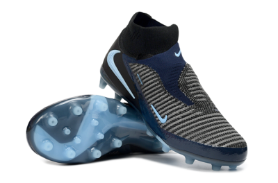 Unisex Nike Phantom 6 Elite High AG Football Boots - Navy/Midnight Blue/Icy Blue