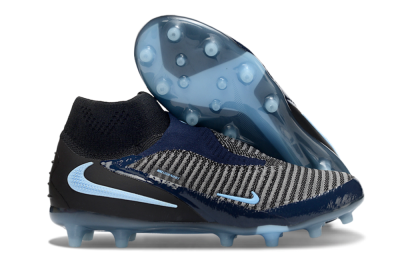 Unisex Nike Phantom 6 Elite High AG Football Boots - Navy/Midnight Blue/Icy Blue