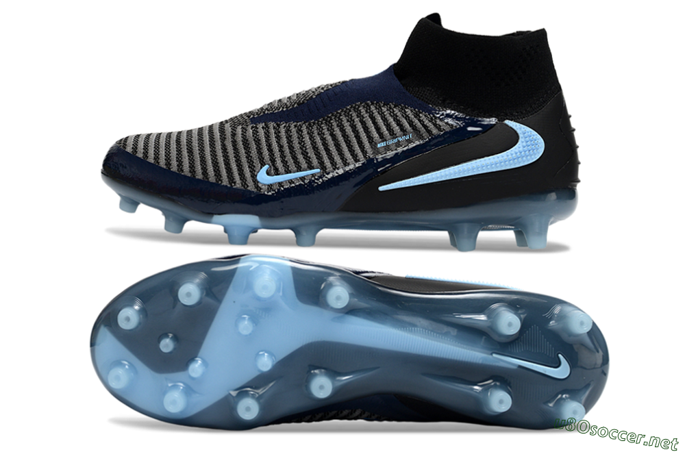 Unisex Nike Phantom 6 Elite High AG Football Boots - Navy/Midnight Blue/Icy Blue 1