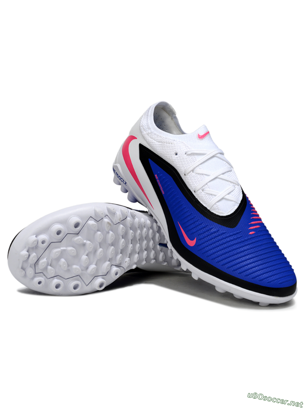 Unisex Nike Phantom 6 Low Elite TF Football Shoes - Blue/Electric Blue/Neon Pink 3