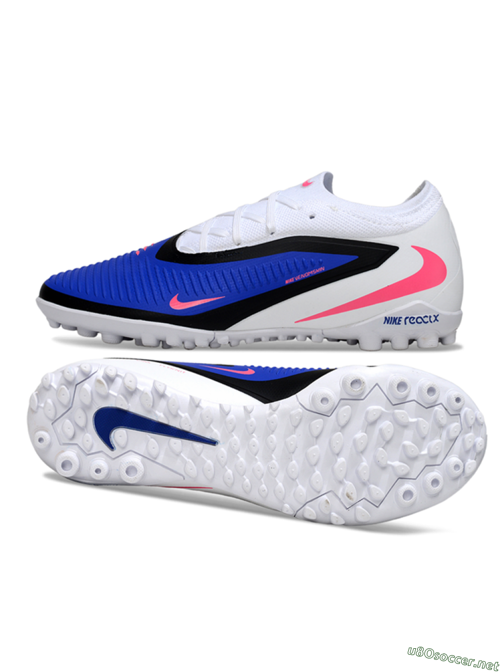 Unisex Nike Phantom 6 Low Elite TF Football Shoes - Blue/Electric Blue/Neon Pink 1
