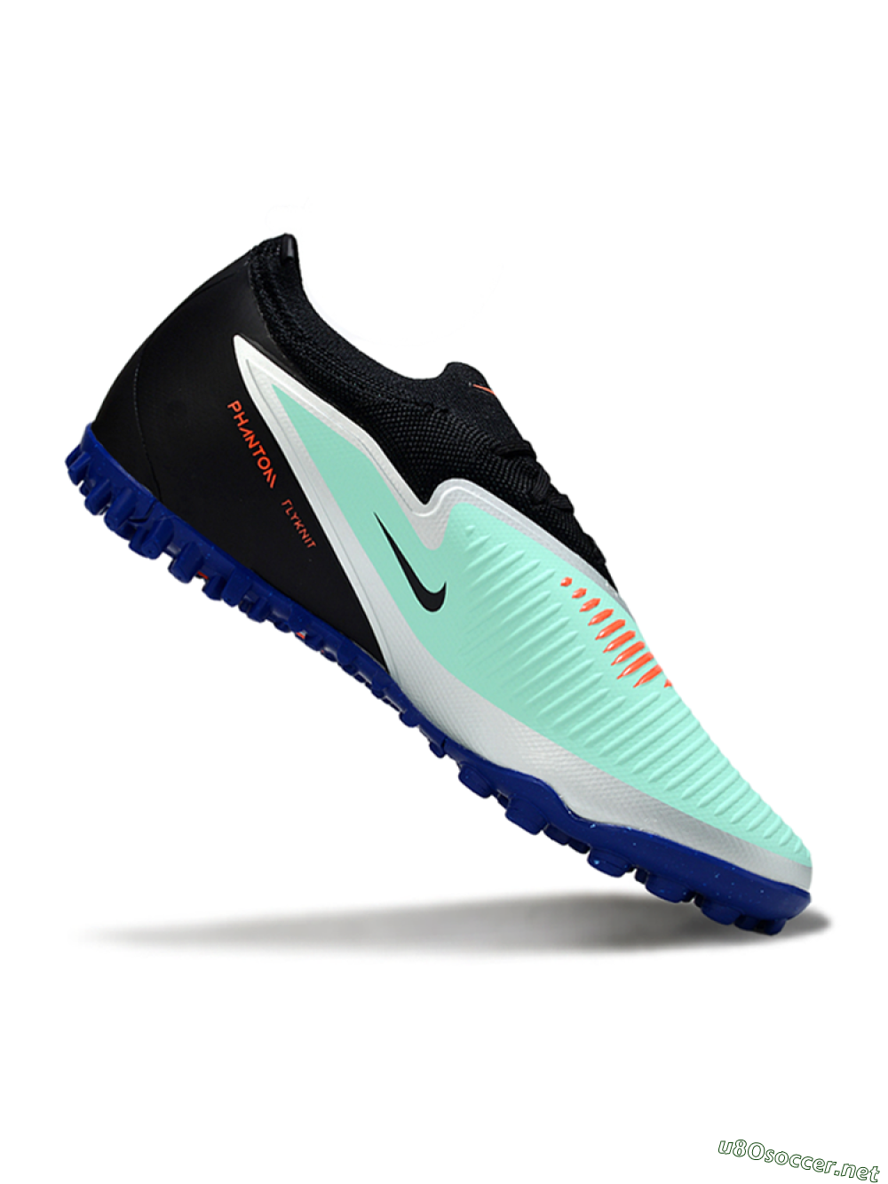 Unisex Nike Phantom 6 Low Elite TF Football Shoes - Aqua/Coral Blue/Slate Black 4