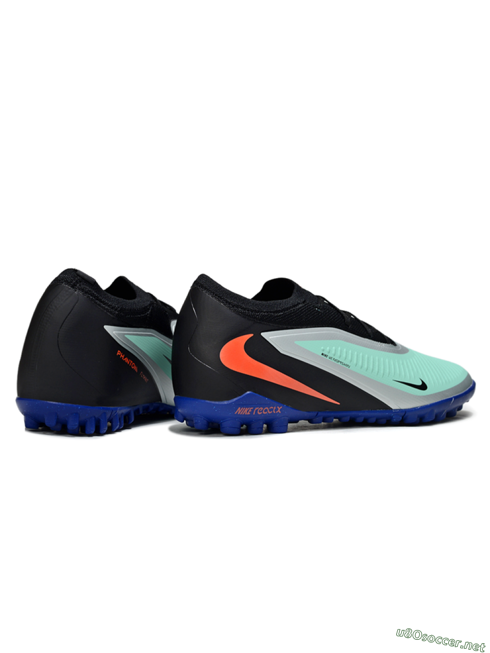 Unisex Nike Phantom 6 Low Elite TF Football Shoes - Aqua/Coral Blue/Slate Black 6