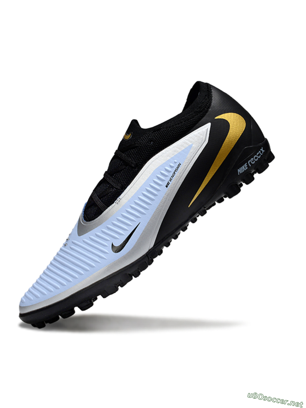 Unisex Nike Phantom 6 Low Elite TF Football Shoes - Blue/Midnight Black/Metallic Gold 5
