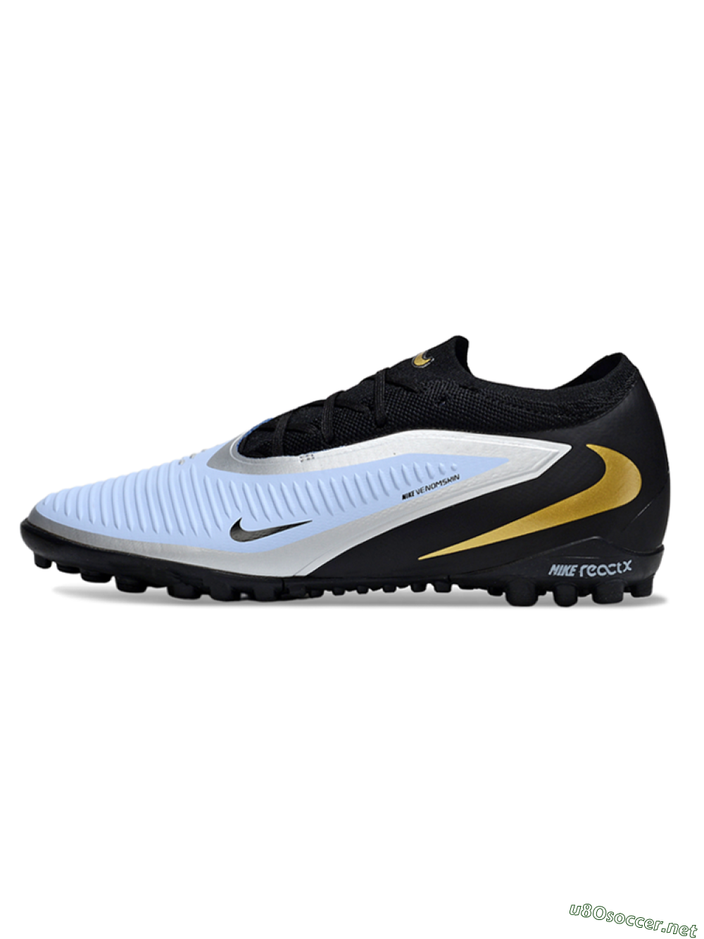 Unisex Nike Phantom 6 Low Elite TF Football Shoes - Blue/Midnight Black/Metallic Gold 0