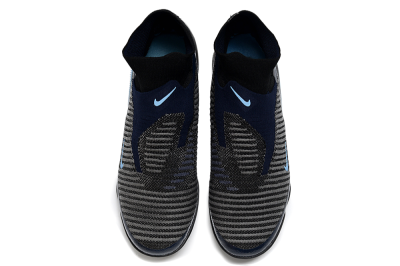 Unisex Nike Phantom 6 Elite TF Football Shoes - Black/Navy Blue/Sky Blue