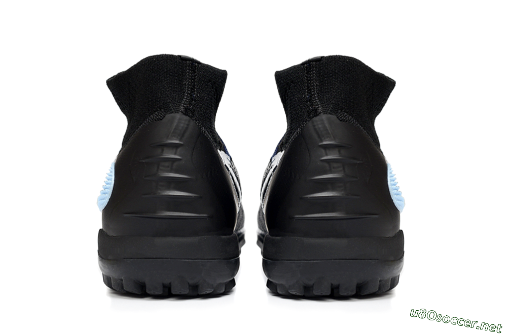 Unisex Nike Phantom 6 Elite TF Football Shoes - Black/Navy Blue/Sky Blue 5