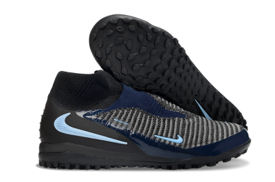Unisex Nike Phantom 6 Elite TF Football Shoes - Black/Navy Blue/Sky Blue
