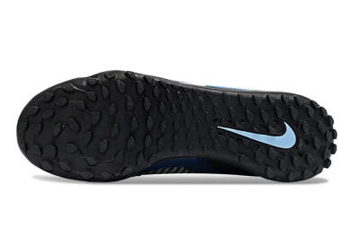 Unisex Nike Phantom 6 Elite TF Football Shoes - Black/Navy Blue/Sky Blue