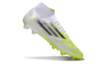 Men's Adidas F50 Pro Mid FG Football Boots - Yellow/Vibrant Lime/Sleek White