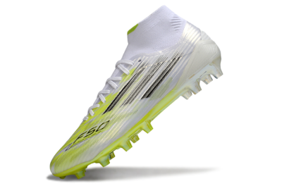 Men's Adidas F50 Pro Mid FG Football Boots - Yellow/Vibrant Lime/Sleek White