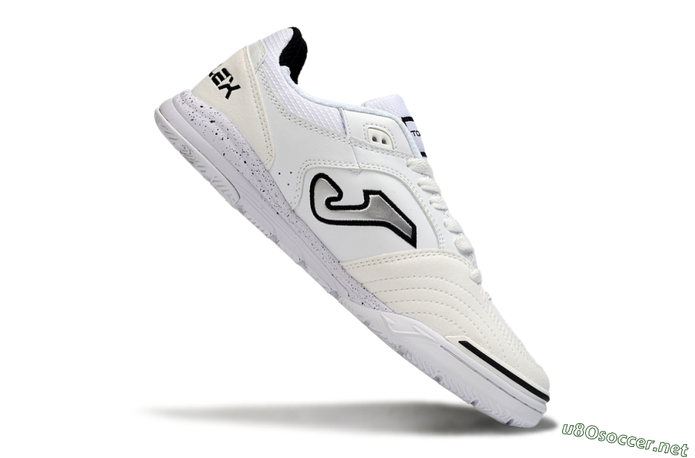 Men's Joma Top Flex IC Football Shoes - White/Black/Gray 4