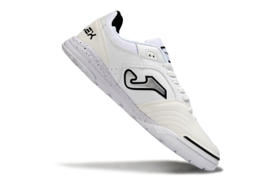 Men's Joma Top Flex IC Football Shoes - White/Black/Gray