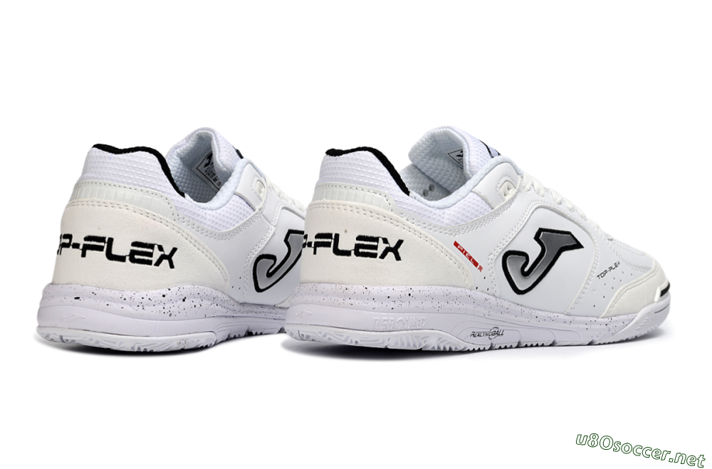 Men's Joma Top Flex IC Football Shoes - White/Black/Gray 6