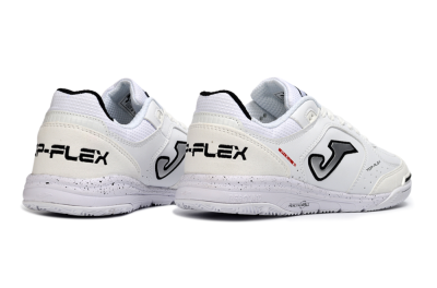 Men's Joma Top Flex IC Football Shoes - White/Black/Gray