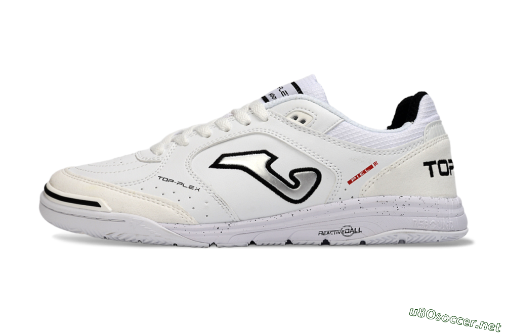Men's Joma Top Flex IC Football Shoes - White/Black/Gray 0
