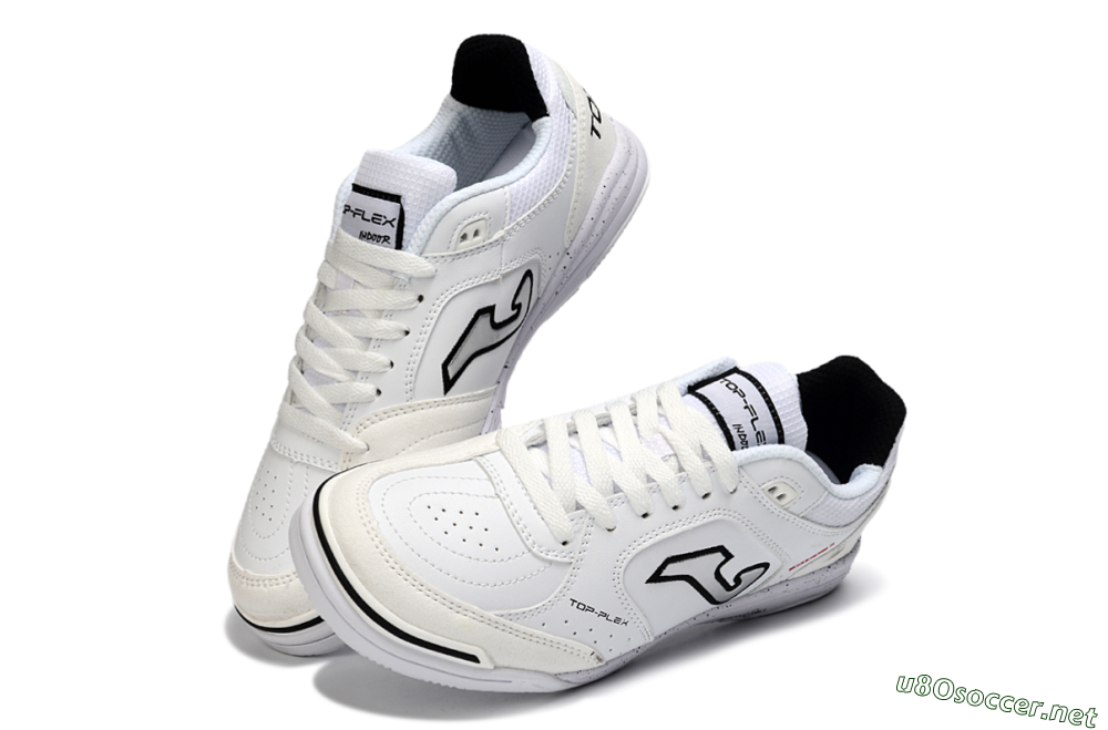 Men's Joma Top Flex IC Football Shoes - White/Black/Gray 3