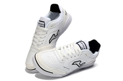 Men's Joma Top Flex IC Football Shoes - White/Black/Gray
