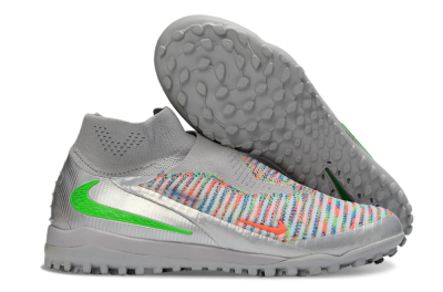 Unisex Nike Phantom 6 Elite TF Football Shoes - Grey/Electric Green/Pink Sport