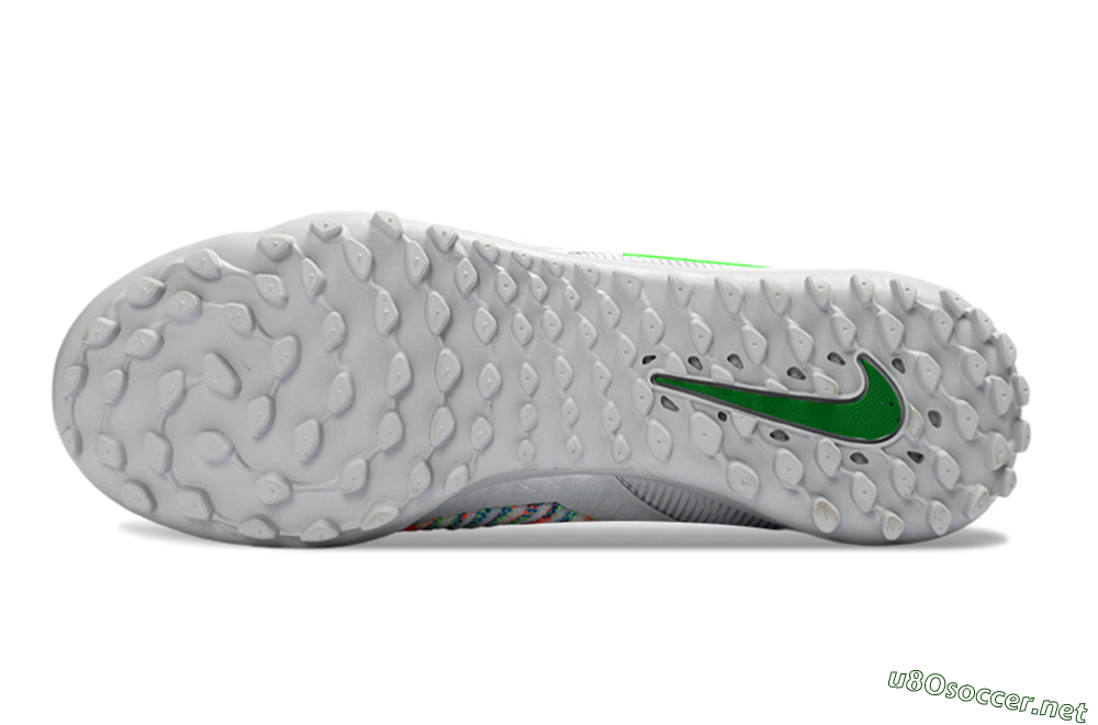 Unisex Nike Phantom 6 Elite TF Football Shoes - Grey/Electric Green/Pink Sport 6