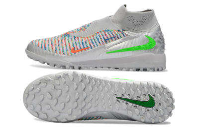 Unisex Nike Phantom 6 Elite TF Football Shoes - Grey/Electric Green/Pink Sport