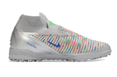 Unisex Nike Phantom 6 Elite TF Football Shoes - Grey/Electric Green/Pink Sport