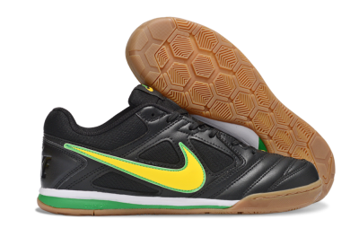Men's Supreme x Nike SB Gato IC Football Shoes - Black/Lime Green/Yellow Glow